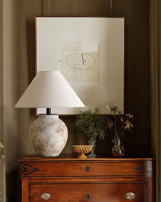 Sierra Clay Natural Fabric Table Light