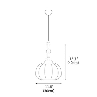 Silk Globe Wabi-Sabi Silk Pendant Light