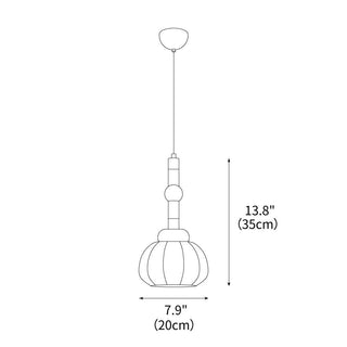 Silk Globe Wabi-Sabi Silk Pendant Light