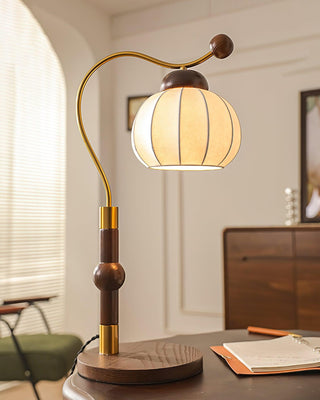 Silk Globe Wabi-Sabi Wood Table Light