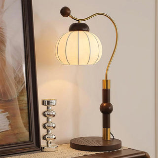 Silk Globe Wabi-Sabi Wood Table Light
