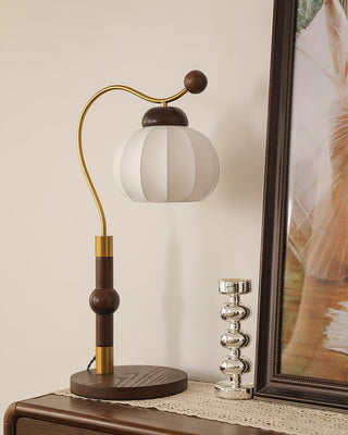 Silk Globe Wabi-Sabi Wood Table Light