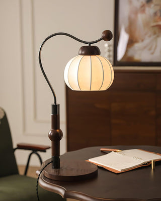 Silk Globe Wabi-Sabi Wood Table Light