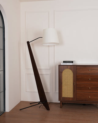 Silva Giant Sculptural Rubberwood Floor Light