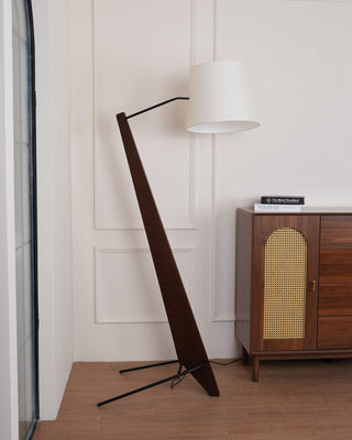 Silva Giant Sculptural Rubberwood Floor Light