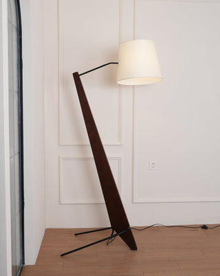 Silva Giant Sculptural Rubberwood Floor Light