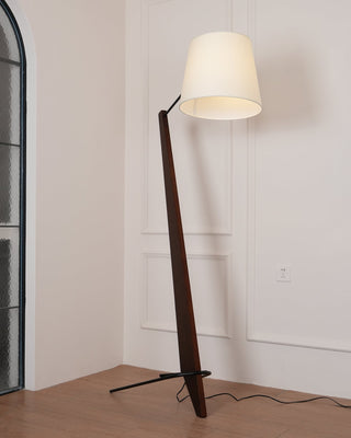 Silva Giant Sculptural Rubberwood Floor Light