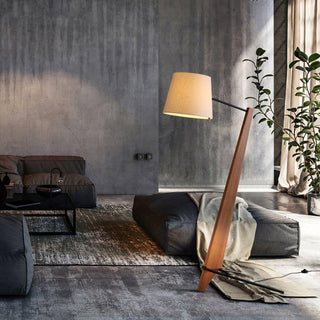 Silva Giant Sculptural Rubberwood Floor Light