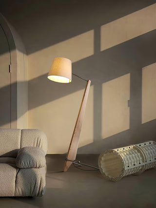Silva Giant Sculptural Rubberwood Floor Light