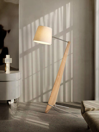 Silva Giant Sculptural Rubberwood Floor Light