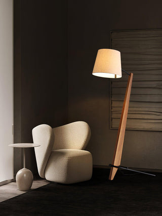 Silva Giant Sculptural Rubberwood Floor Light