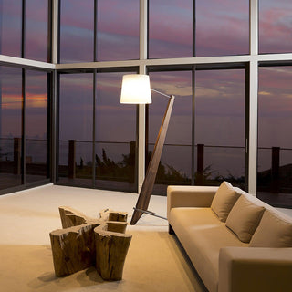 Silva Giant Sculptural Rubberwood Floor Light