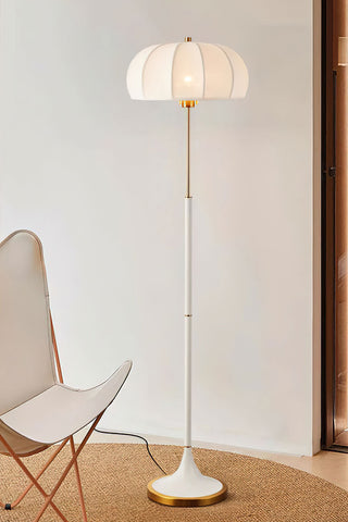 Simone White Metal Floor Lamp