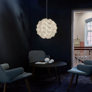 Sinus Textured Plastic Globe Pendant Light