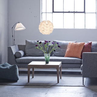 Sinus Textured Plastic Globe Pendant Light