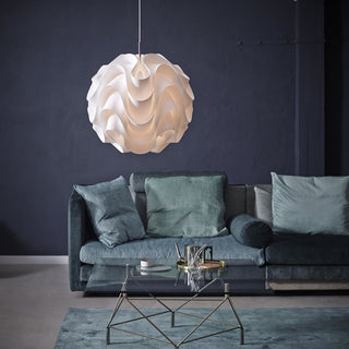 Sinus Textured Plastic Globe Pendant Light