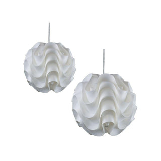 Sinus Textured Plastic Globe Pendant Light