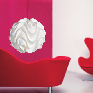 Sinus Textured Plastic Globe Pendant Light