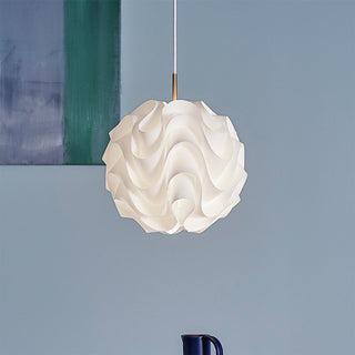 Sinus Textured Plastic Globe Pendant Light
