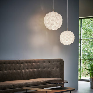Sinus Textured Plastic Globe Pendant Light