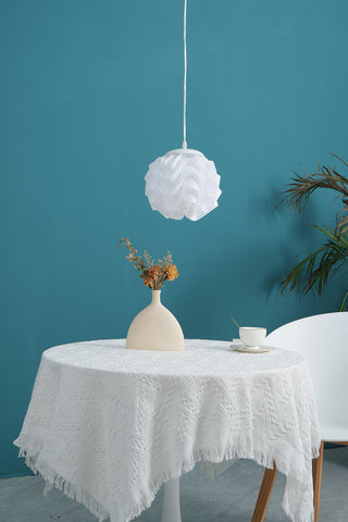 Sinus Textured Plastic Globe Pendant Light
