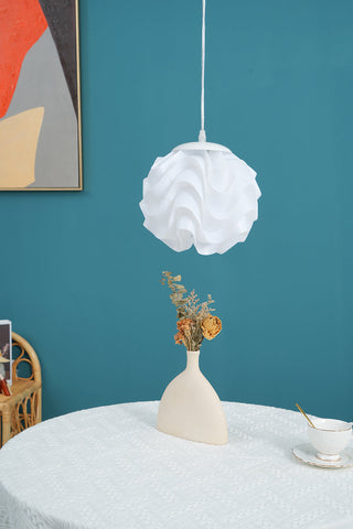 Sinus Textured Plastic Globe Pendant Light