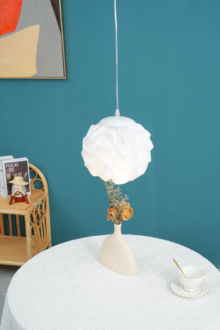 Sinus Textured Plastic Globe Pendant Light