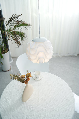Sinus Textured Plastic Globe Pendant Light
