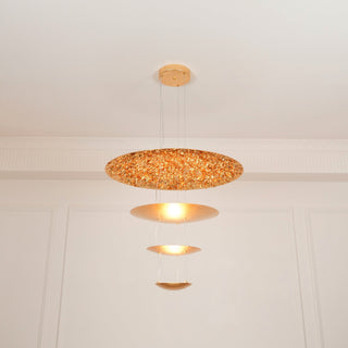Zathaara Layered Gold Foil Pendant Light - Blowlighting