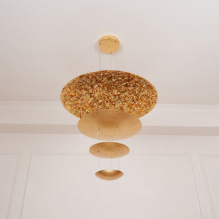 Zathaara Layered Gold Foil Pendant Light - Blowlighting