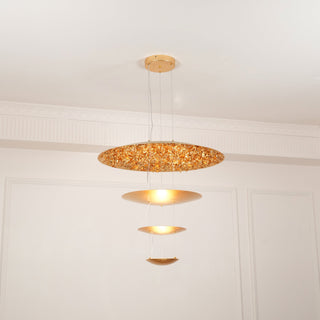 Zathaara Layered Gold Foil Pendant Light - Blowlighting
