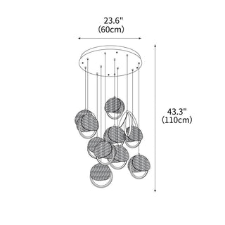 Nexus Contemporary Wood Chandelier