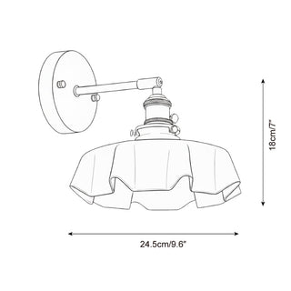 Varo Scandinavian Glass Wall Lamp