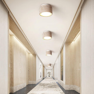 Sky Hole Natural Travertine Ceiling Light