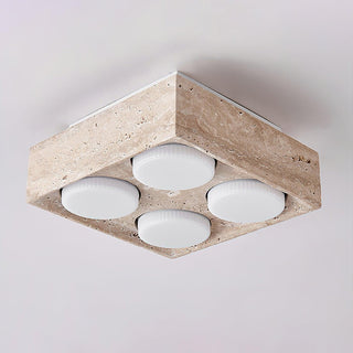 Sky Hole Natural Travertine Ceiling Light