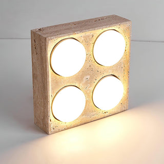 Sky Hole Natural Travertine Ceiling Light