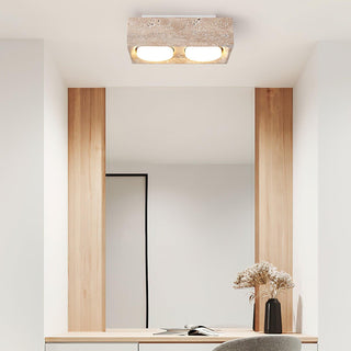 Sky Hole Natural Travertine Ceiling Light