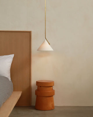 Ivy Modern Tapered Fabric Pendant Light