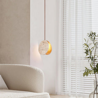 Little Flying Butterfly Minimalist Travertine Pendant Light