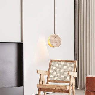 Little Flying Butterfly Minimalist Travertine Pendant Light