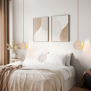 Little Flying Butterfly Minimalist Travertine Pendant Light