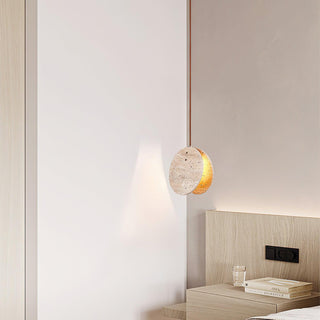 Little Flying Butterfly Minimalist Travertine Pendant Light