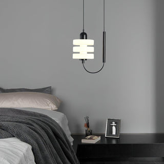 Small Nordic Mid-Century Modern Glass Pendant Light