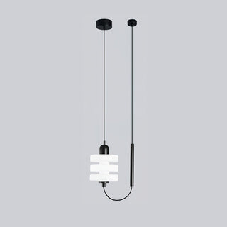 Small Nordic Mid-Century Modern Glass Pendant Light
