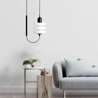 Small Nordic Mid-Century Modern Glass Pendant Light