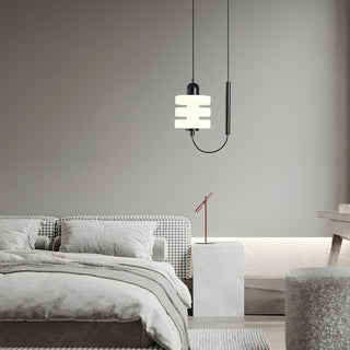 Small Nordic Mid-Century Modern Glass Pendant Light