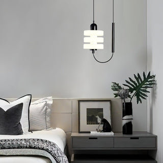 Small Nordic Mid-Century Modern Glass Pendant Light