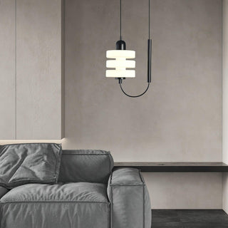 Small Nordic Mid-Century Modern Glass Pendant Light