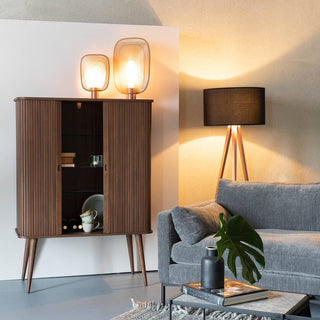Smoked Modern Metal Table Lamp