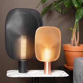 Smoked Modern Metal Table Lamp